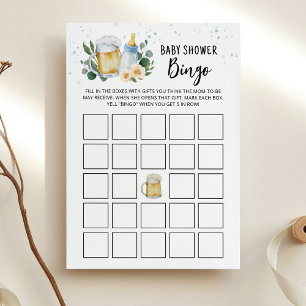Baby Is Brewing Baby Shower Bingo Spielkarte Einladung
