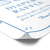 Baby is Brewing Baby Shower Diaper Raffle Game Poster (Ecke)