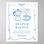 Baby is Brewing Baby Shower Diaper Raffle Game Poster (Vorne)