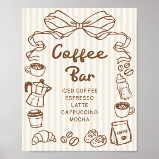 Baby is Brewing Baby Shower Kaffee-Bar-Plakat Poster