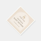 Baby is Brewing Baby Shower Party Serviette (Ecke)