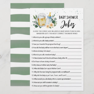 Baby Is Brewing Baby Shower Witze-Spiel mit Antwor