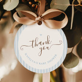 Baby Is Brewing Blue Striped Geschenkanhänger