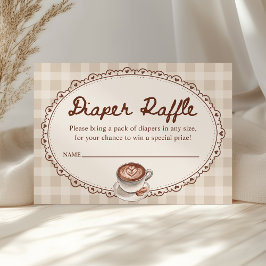 Baby is Brewing Coffee Baby Shower Diaper Raffle Begleitkarte