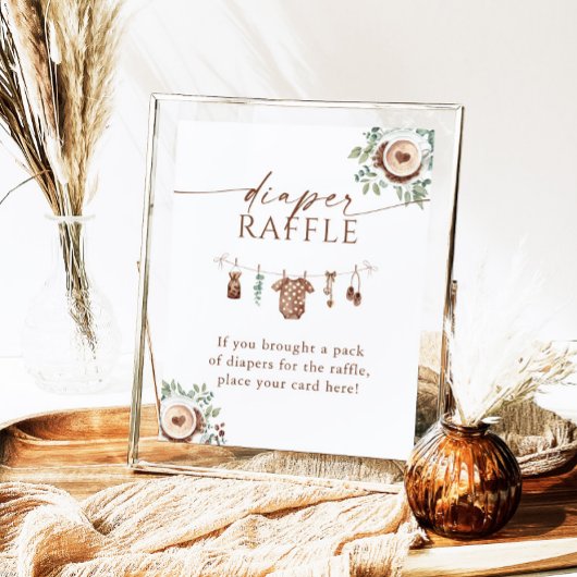 Baby Is Brewing Coffee Baby Shower Diaper Raffle Poster