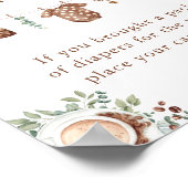 Baby Is Brewing Coffee Baby Shower Diaper Raffle Poster (Ecke)