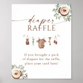 Baby Is Brewing Coffee Baby Shower Diaper Raffle  Poster (Vorne)