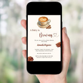 Baby is Brewing coffee Baby Shower Einladung