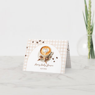 Baby is Brewing Coffee Bean Thema Baby-Party Dankeskarte