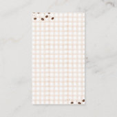 Baby is Brewing Coffee Bean Theme Baby Shower Begleitkarte (Rückseite)