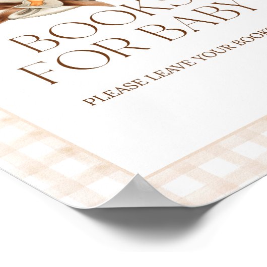 Baby is Brewing Coffee Bean Theme Baby Shower Book Poster (Ecke)