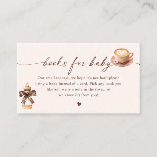 Baby Is Brewing Coffee Books For Baby Begleitkarte (Vorderseite)