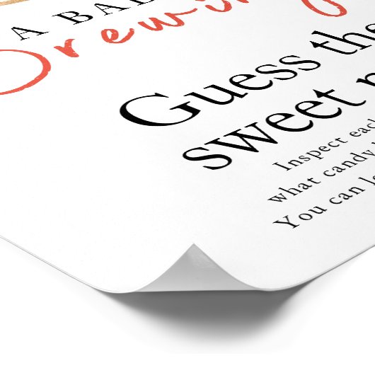 Baby is brewing coffee Guess the sweet mess Poster (Ecke)