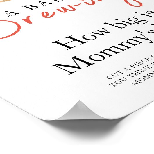 Baby is brewing coffee How big is mommy's belly Poster (Ecke)