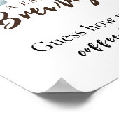 Baby is brewing coffee How many coffee beans Poster (Ecke)