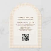 Baby is Brewing Coffee QR Code Baby Shower Einladung (Rückseite)