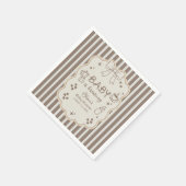 Baby is Brewing Espresso Coffee Baby Shower Serviette (Ecke)