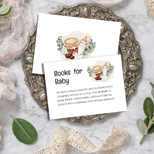 Baby is Brewing green Coffee Baby Shower Buch Begleitkarte