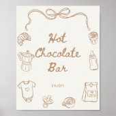 Baby is Brewing Hand Drawn Hot Chocolate Bar Poster (Vorne)