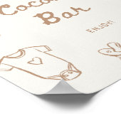 Baby is Brewing Hand Drawn Hot Cocoa Bar Poster (Ecke)