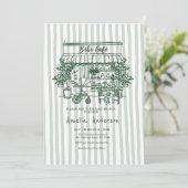  baby is brewing Home cafe themed BABY Shower Einladung (Stehend Vorderseite)