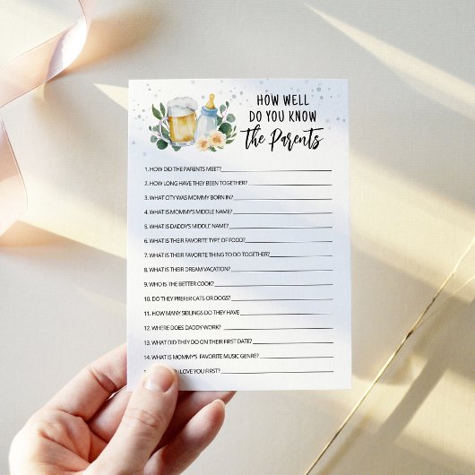 Baby Is Brewing How well do you know the Parents Einladung