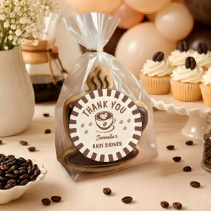 Baby Is Brewing Kaffe Baby Shower Danke Runder Aufkleber