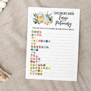Baby Is Brewing Kinderbuch Emoji Pictionary Einladung