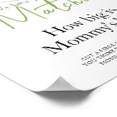 Baby is brewing Matcha How big is mommy's belly Poster (Ecke)