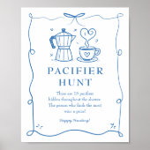 Baby is Brewing Pacifier Sign Poster (Vorne)