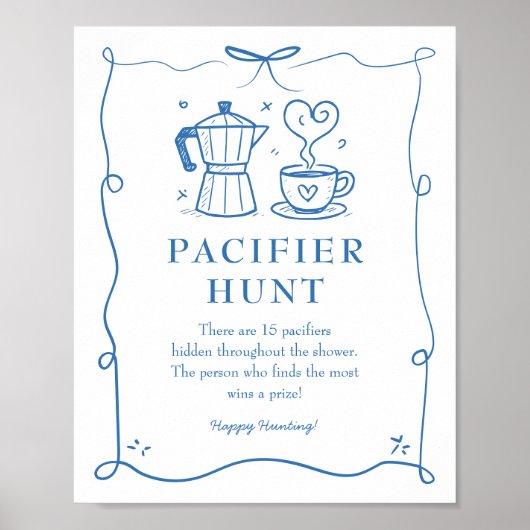 Baby is Brewing Pacifier Sign Poster (Vorne)