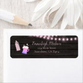 Baby Is Brewing Pink Baby Shower Return Address (Insitu)