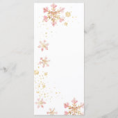 Baby Is Brewing Pink Winter Tea Party Baby Shower Menükarte (Rückseite)