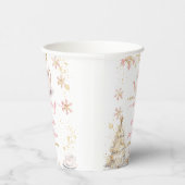 Baby Is Brewing Pink Winter Tea Party Baby Shower Pappbecher (Rechts)