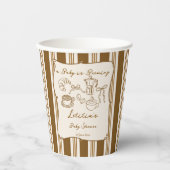Baby is brewing retro coffee baby shower custom pappbecher (Vorderseite)