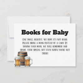 Baby is Brewing Rustic Bring a Book Baby Shower Dankeskarte