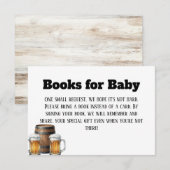 Baby is Brewing Rustic Bring a Book Baby Shower Dankeskarte (Vorne/Hinten)