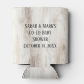 Baby is Brewing Rustic Co-Ed Shower Can Cooler Dosenkühler (Rückseite)