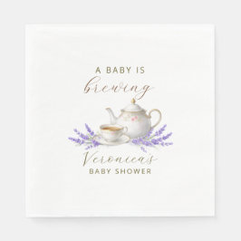 Baby is Brewing Tea Party Baby Shower Serviette