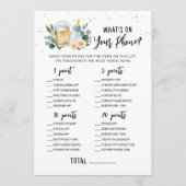 Baby Is Brewing What's On Your Phone Game Card Einladung (Vorderseite)