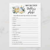 Baby Is Brewing Who can finish Daddy's phrase card Einladung (Vorderseite)