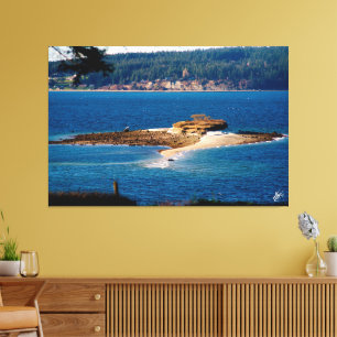 Baby Island Whidbey Blaue Wasserfotografie Leinwanddruck