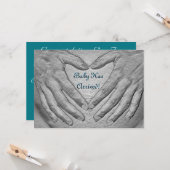 Baby ist angekommen karte (Vorderseite/Rückseite Beispiel)