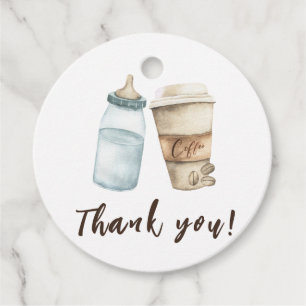 Baby ist Break Flasche Kaffee Danke Geschenkanhänger
