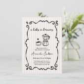 Baby ist Brechen Coffee Baby Dusche Einladung (Stehend Vorderseite)