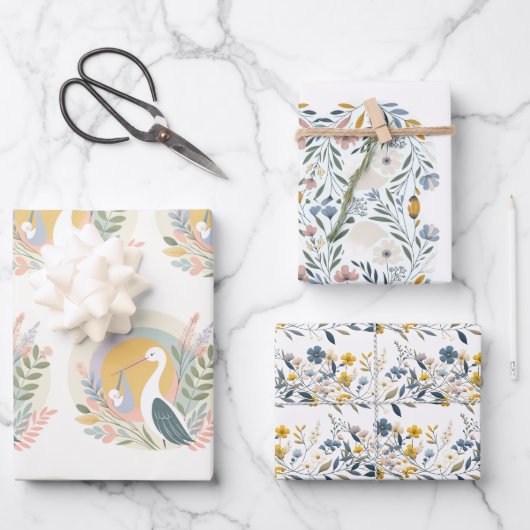 Baby ist da! geschenkpapier set (Vorderseite)