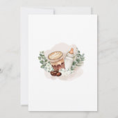 Baby ist das Brewing Greenery Coffee Baby Shower Dankeskarte (Rückseite)