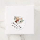 Baby ist das Brewing Greenery Coffee Baby Shower Geschenkanhänger (Beispiel)