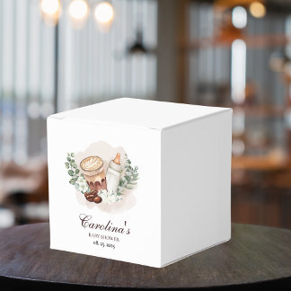Baby ist das Brewing Greenery Coffee Baby Shower Geschenkschachtel