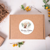 Baby ist das Brewing Greenery Coffee Baby Shower Runder Aufkleber